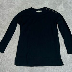 Black longer cowl neck sweater